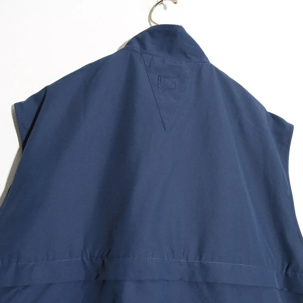 ScotteVest RFID Travel Vest Men's Navy Blue Pockets Full Zip Size XXL